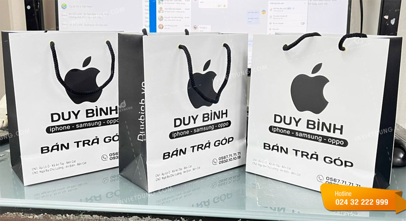 Mẫu túi xách giấy đựng điện thoại di động đẹp và chuyên nghiệp