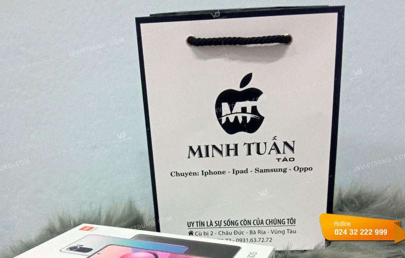 In túi giấy đựng điện thoại di động Minh Tú