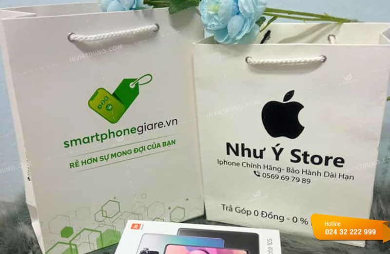 Mẫu túi giấy shop cửa hàng điện thoại