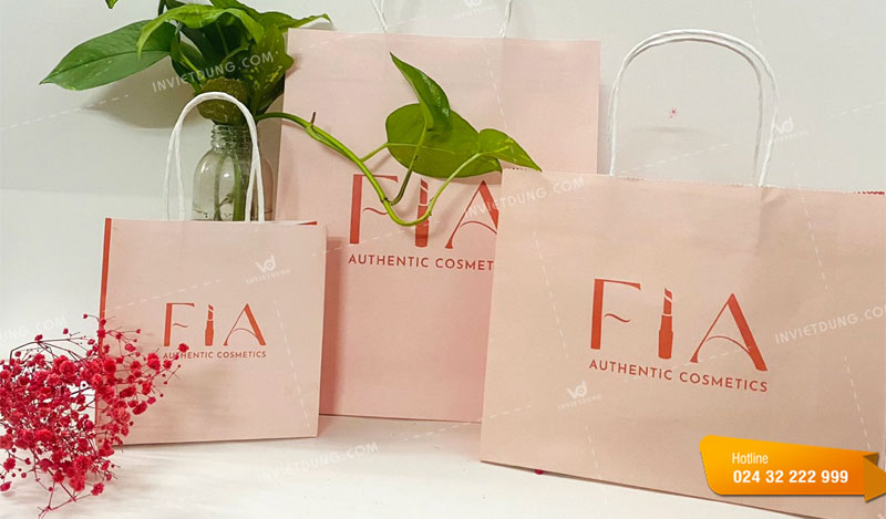 Mẫu túi giấy đựng mỹ phẩm son FIA chính hãng