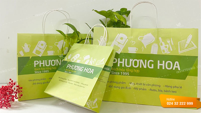 Mẫu túi giấy cho Bách hóa tổng hợp Phương Hoa