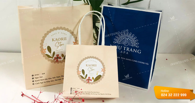 Mẫu túi giấy đựng mỹ phẩm KAORII