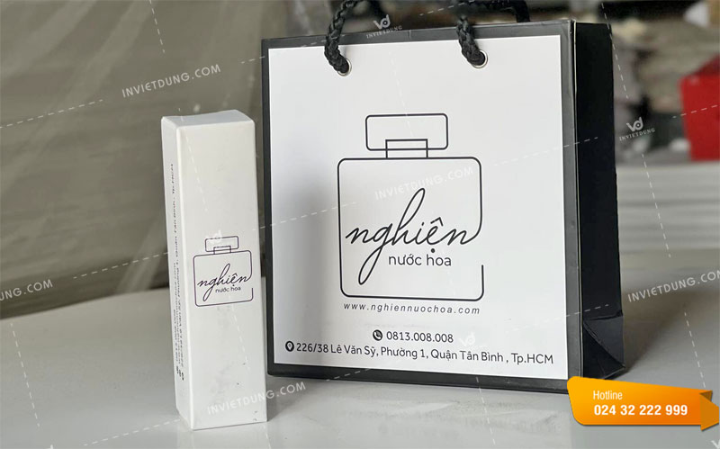 In túi giấy đựng nước hoa đẹp do In Việt Dũng thiết kế và in ấn