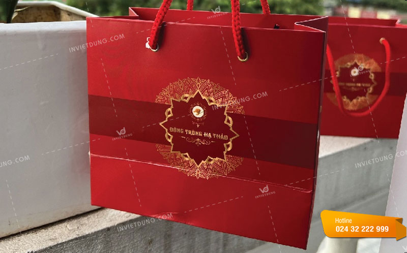 Mẫu túi giấy đựng rượu Đông trùng hạ thảo