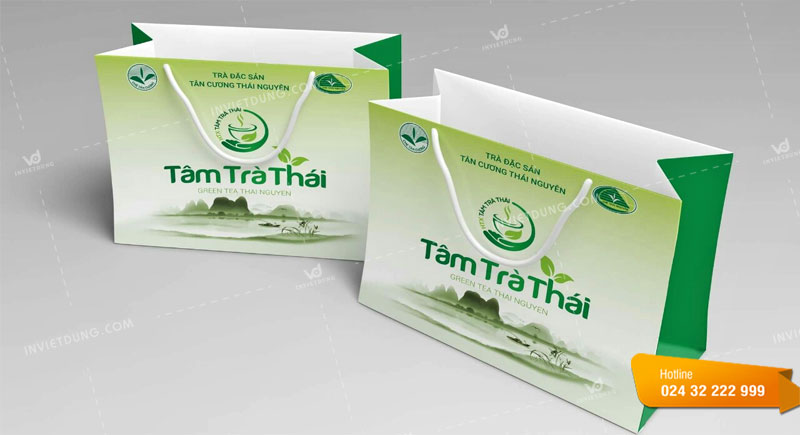 Mẫu túi giấy đựng Tâm Trà Thái