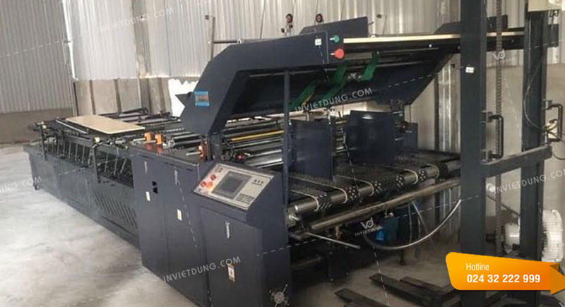 Máy bồi giấy carton bán tự động
