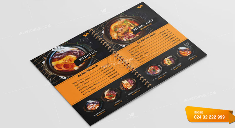 Menu nhựa