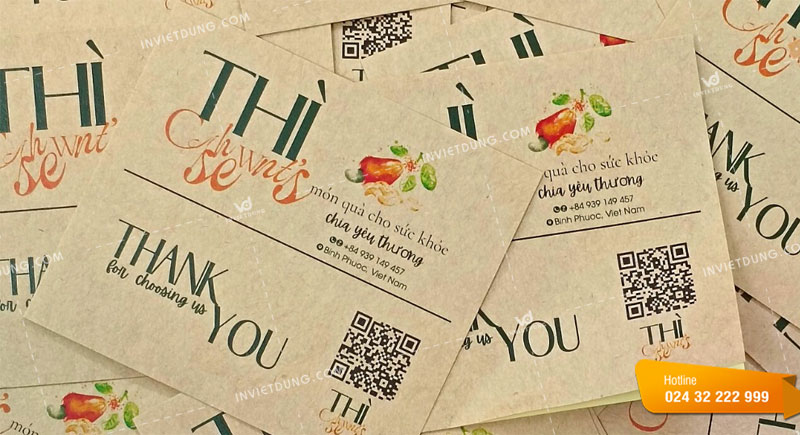 Mẫu tem nhãn giấy kraft dán do In Việt Dũng thiết kế in ấn