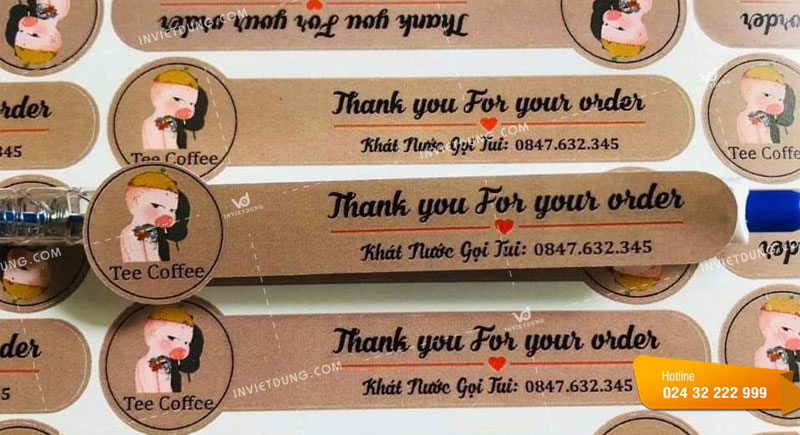 Mẫu tem nhãn dán decal giấy kraft