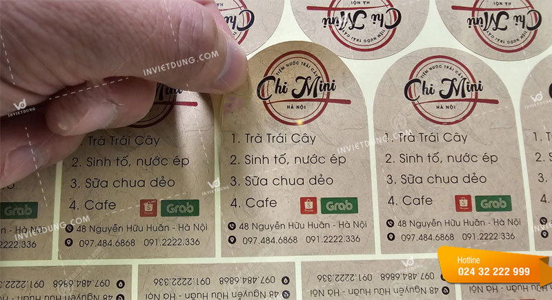 Mẫu tem nhãn giấy kraft dán đẹp ấn tượng