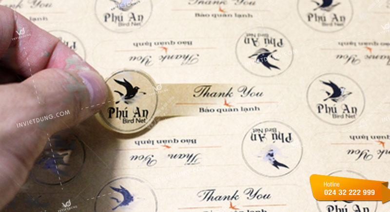 Mẫu tem nhãn dán decal giấy kraft yến sào