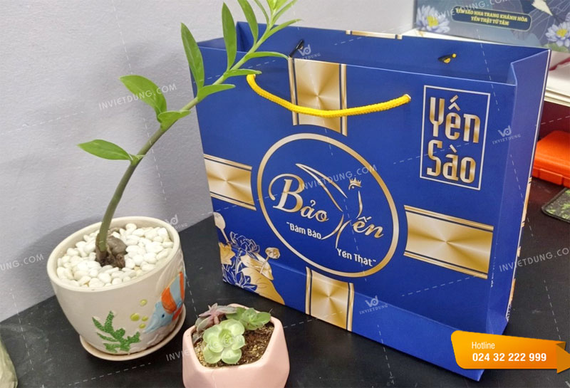 In túi giấy đựng yến đông trùng sào thương hiệu Bảo Yến