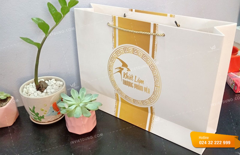 Mẫu túi giấy đựng yến sào Khiết Lâm