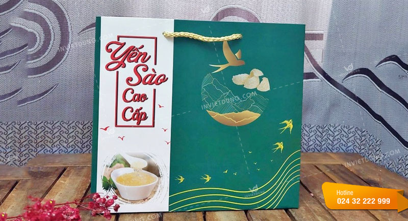 Mẫu túi giấy đứng đựng yến sào