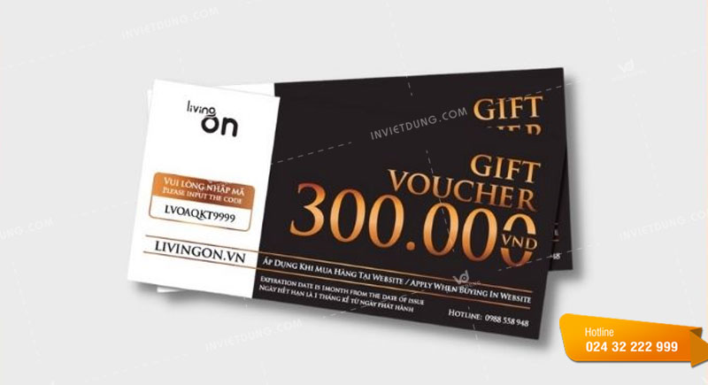 Voucher để đựng trong ví