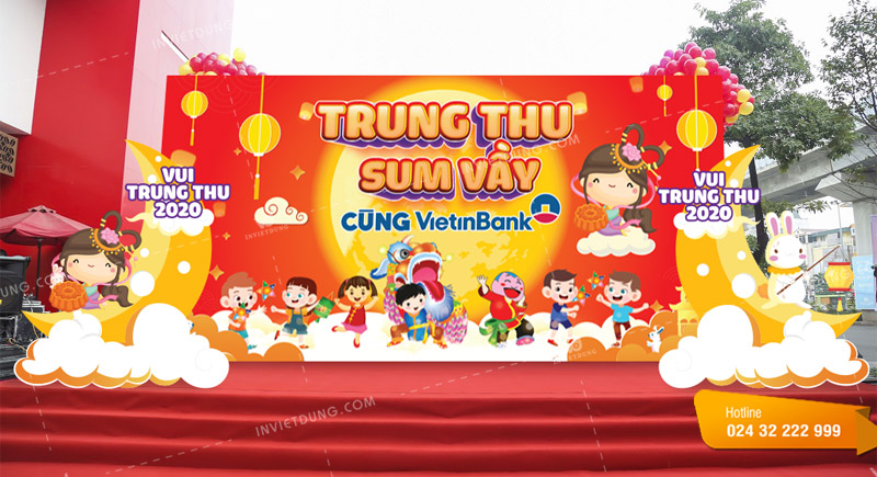 Mẫu backdrop Tết trung thu ngoài trời