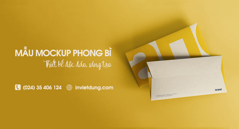 Tải file PSD mockup phong bì thư thiết kế đẹp ấn tượng