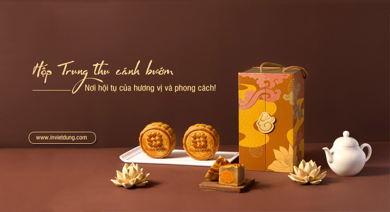 Khám phá mẫu hộp cánh bướm đựng bánh Trung thu đẹp