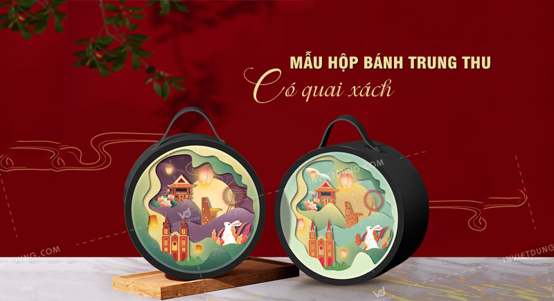 Tổng hợp 20+ mẫu hộp bánh trung thu có quai xách cao cấp