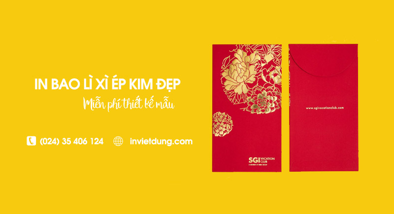 In bao lì xì ép kim giá rẻ tại Hà Nội, thiết kế mẫu miễn phí