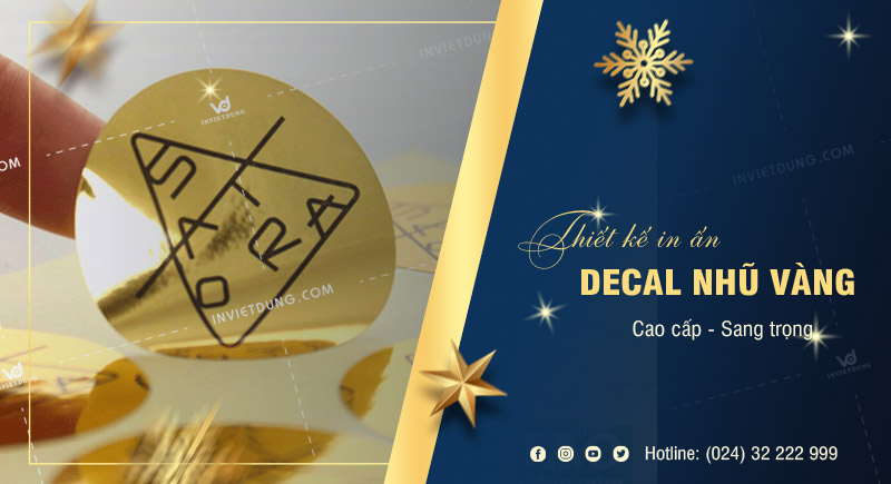 In decal nhũ vàng theo yêu cầu, giá rẻ uy tín tại Hà Nội