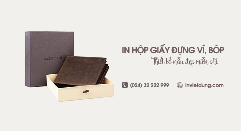 Xưởng in hộp giấy đựng ví, bóp giá rẻ, thiết kế mẫu miễn phí