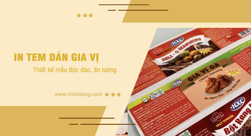 Thiết kế in tem dán gia vị giá rẻ theo yêu cầu tại Hà Nội