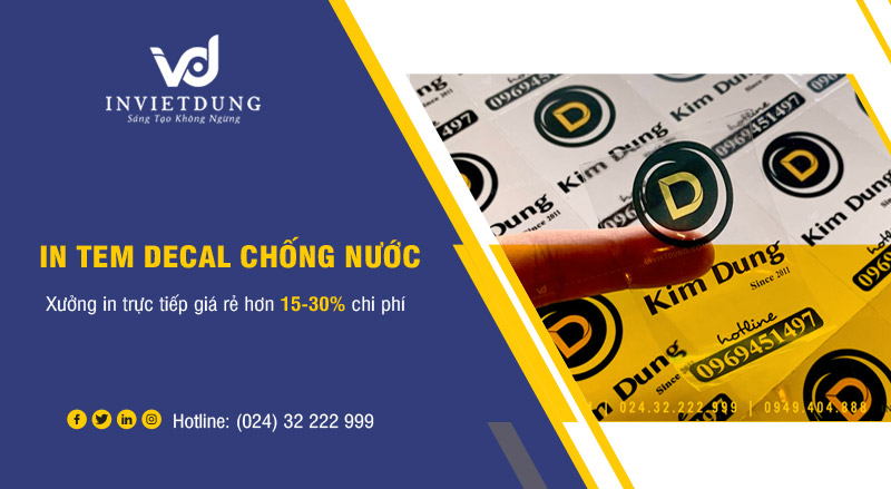 Thiết kế in ấn tem nhãn decal chống nước giá rẻ tại Hà Nội