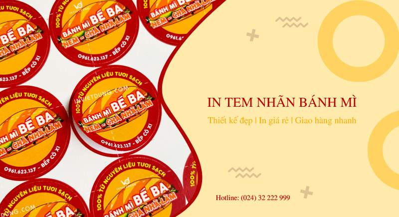 In tem nhãn bánh mì