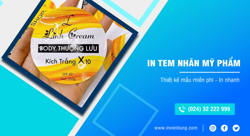 In tem nhãn decal mỹ phẩm