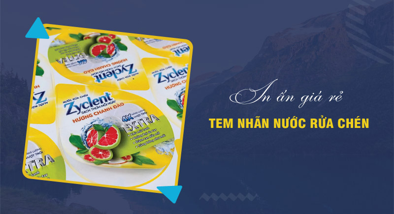 Thiết kế in ấn tem nhãn nước rửa chén giá rẻ tại Hà Nội