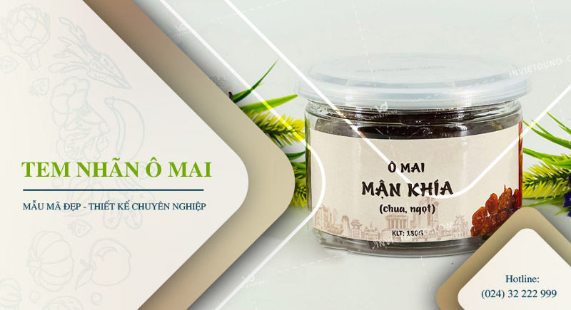 In tem nhãn ô mai giá rẻ theo yêu cầu tại Hà Nội