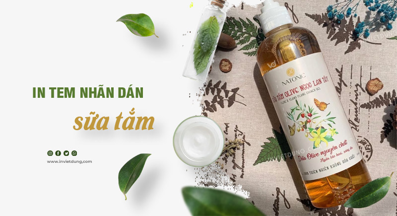 Dịch vụ in tem nhãn decal sữa tắm giá rẻ tại Hà Nội