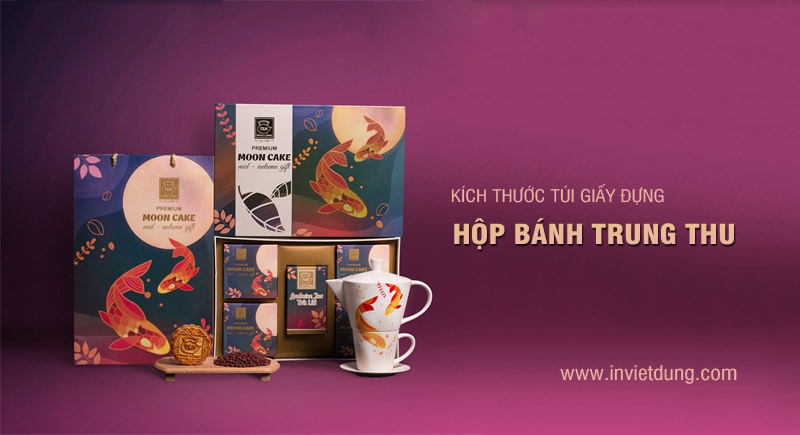 Kích thước túi giấy đựng bánh Trung thu chuẩn, phổ biến