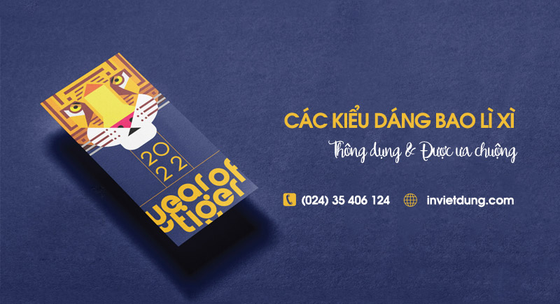 Top 5 kiểu dáng bao lì xì thông dụng được yêu thích 