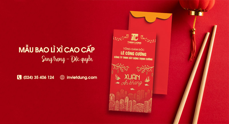 Bộ 22+ mẫu bao lì xì cao cấp, sang trọng cho thương hiệu