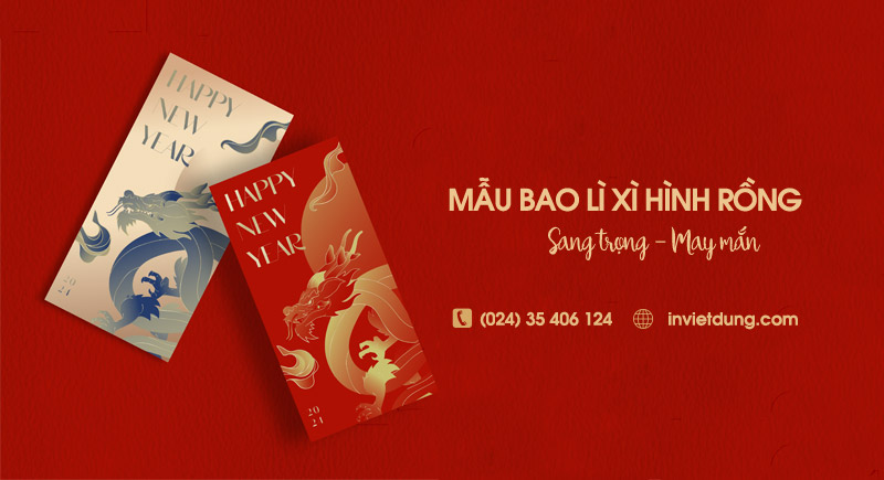 Tổng hợp 29+ mẫu bao lì xì hình con rồng thiết kế sang trọng