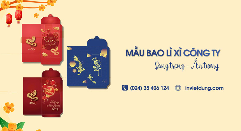 Top 39+ mẫu bao lì xì công ty, doanh nghiệp sang trọng