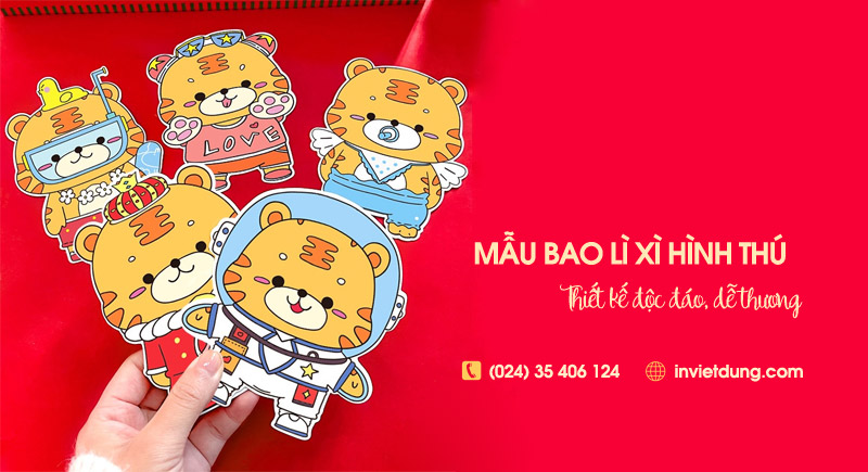 Bộ sưu tập 20+ mẫu bao lì xì hình thú thiết kế siêu đáng yêu