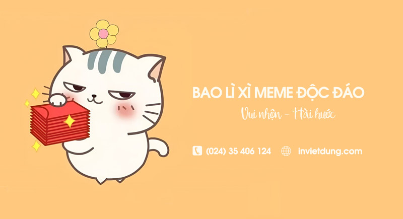Top 10 mẫu bao lì xì meme hài hước cho Tết thêm vui nhộn