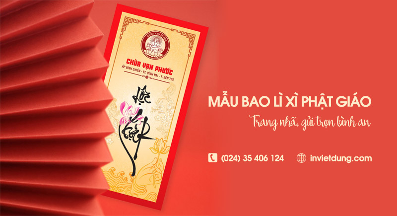 Tổng hợp 12+ mẫu bao lì xì phật giáo ý nghĩa, bình an cho năm mới