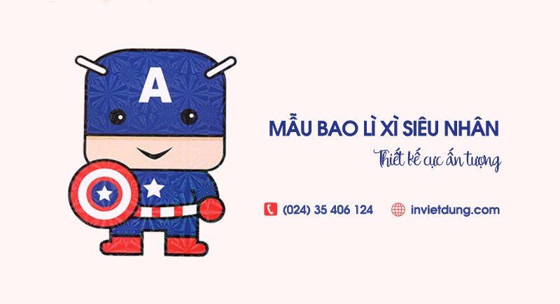 Bộ sưu tập mẫu bao lì xì hình siêu nhân độc đáo, ấn tượng