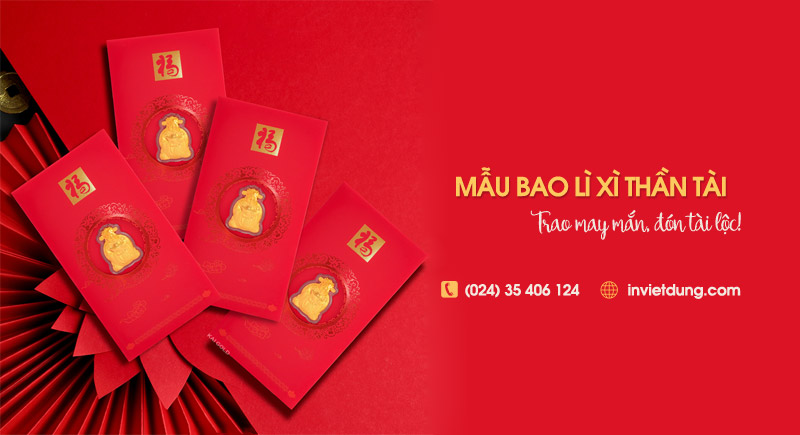Mẫu bao lì xì thần tài