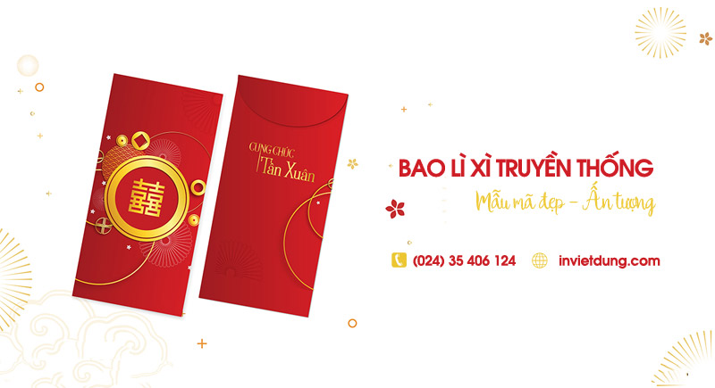 Bộ sưu tập 22+ mẫu bao lì xì truyền thống đậm chất Tết Việt