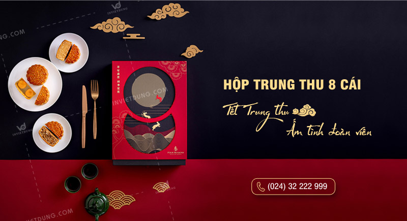 Top 18+ mẫu hộp giấy đựng bánh trung thu 8 cái cao cấp