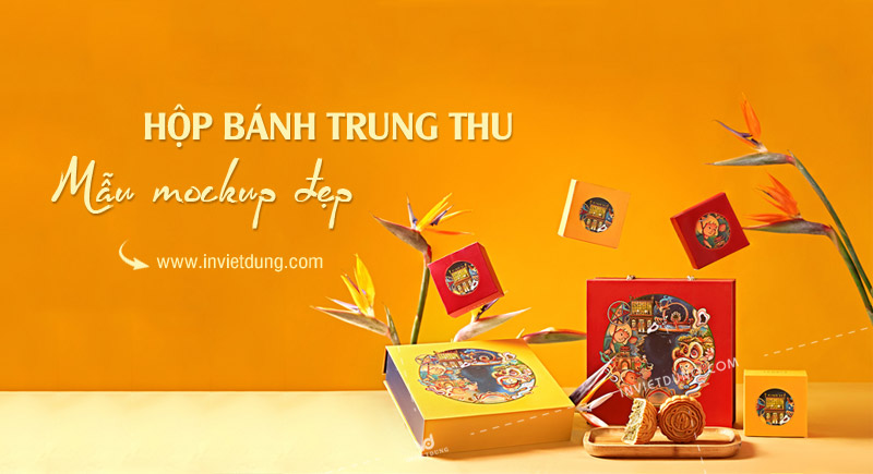 Download miễn phí bộ mẫu mockup hộp bánh trung thu đẹp