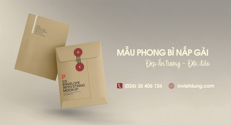 Tổng hợp 13+ mẫu phong bì nắp gài độc đáo, ấn tượng