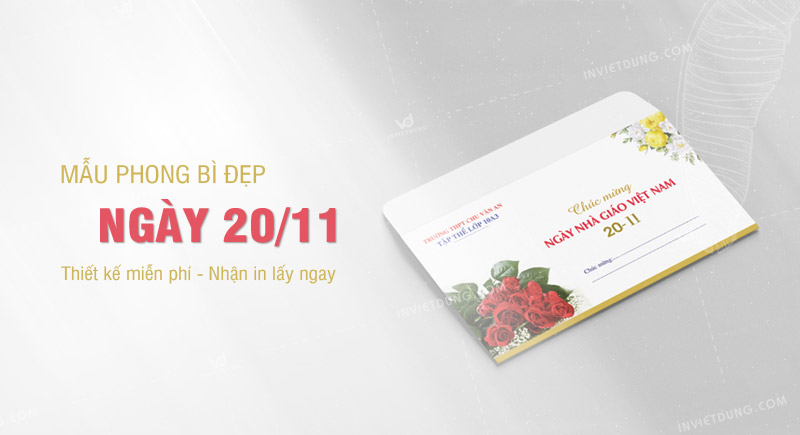 Tổng hợp mẫu phong bì ngày 20/11 thiết kế đẹp