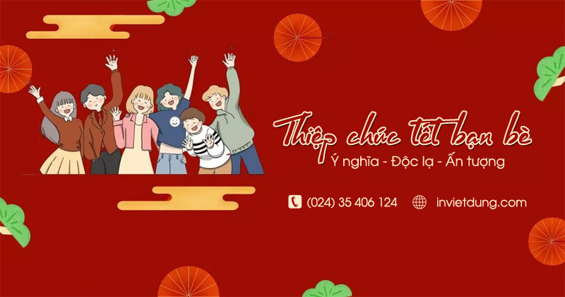 Mẫu thiệp chúc tết bạn bè