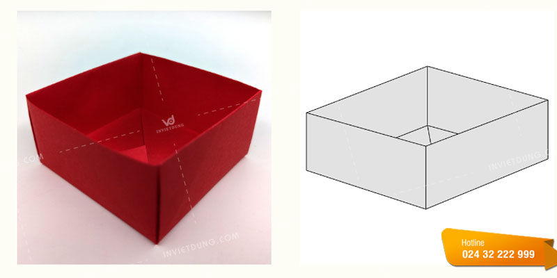 Hướng dẫn tự cách gấp hộp Origami đựng bánh trung thu đơn giản